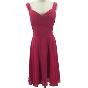 AW BRIDAL 14 1X plus hot pink formal party bridesmaid knee dress NEW B94